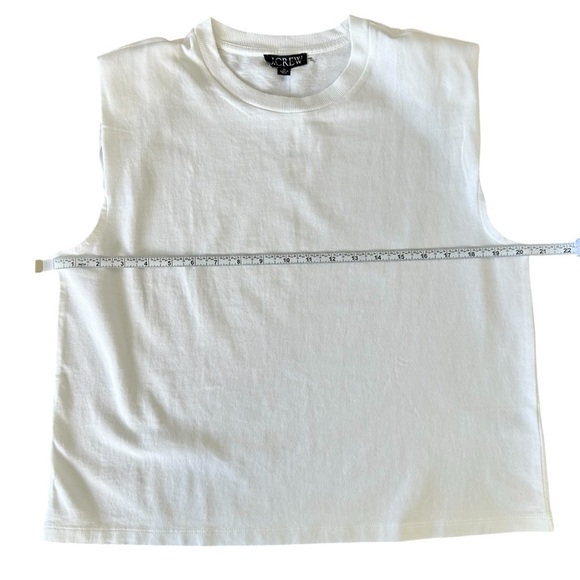 NEW J. CREW Structured muscle T-shirt in mariner cotton white size medium - Picture 7 of 9